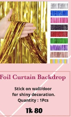 Foil Curtain Backdrop