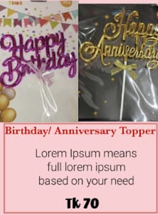Birthday/Anniversary Topper